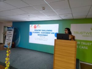 Read more about the article Dr.Mereen Rose Babu, Associate Professor of Samvaad Institute delivered a talk on ” Pediatric Feeding Assessment and Therapy at the Academia of Family Physicians of India” at Trustwell Hospital on 14th December 2025