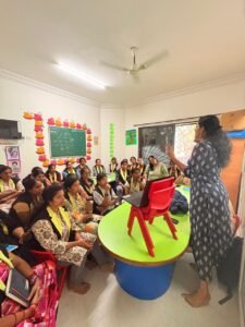 Read more about the article Ms. Daya gave a talk to the school teachers awareness programme at Little Millenium Pre – School, Hebbal on 13th October 2025