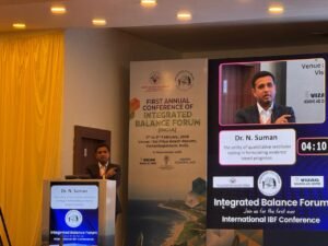 Read more about the article Dr. Suman, Associate Professor and Vice Principal of Samvaad Institute of Speech and Hearing, delivered keynote at the International Integrated Balance Forum at Vishakapatnam on 8th February 2026