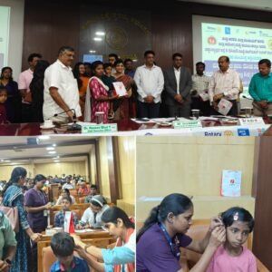 Read more about the article Samvaad conducted a Free Hearing aid distribution camp for children from low socio – economic backgounds in Chikkaballapur on 27th February 2026